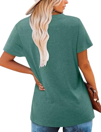 KISSMODA Summer Short Sleeve T Shirt Loose Fit Casual Dressy Women Top 2025 Trendy Ladies Fashion Blouses(S-3XL)