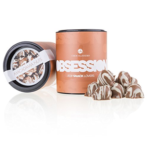 Noix de macadamia enrobées de chocolat au lait | noix au chocolat | Idée Cadeau | Premium | Femme | Homme | Boite cadeau pour Papa | Grand-père | 150g