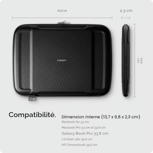 Housse Spigen Rugged Armor Pro MacBook Air 13 M5 M4 pochette ordinateur 14