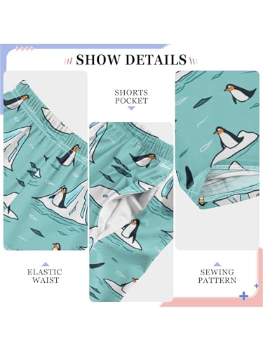 ZZKKO Cute Penguins Boys Pants for Kids Jogger Pants with Pockets S4