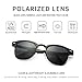SUNGAIT Classic Half Frame Retro Sunglasses for Women Men with Polarized Lens (Black Frame Gray Lens)
