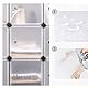 SONGMICS Regalsystem, Schuhregal, Set aus 12 Würfeln, Kleiderschrank aus Kunststoff, mit Türen, Steckregal, Aufbewahrung von Kleidung, Schuhen und Büchern, einfache Montage, weiß LPC342W01