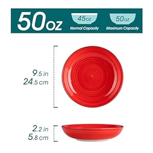 Vancassobonitapastabowlssetof650ozlargesaladbowlsforkitchencorlorfulstonewareservingbowlsdishwashermicrowavesafe Urban Country Home Decor Vancasso bonita pasta bowls set of 6 50oz large salad bowls for kitchen corlorful stoneware serving bowls dishwasher microwave safe urban country home decor