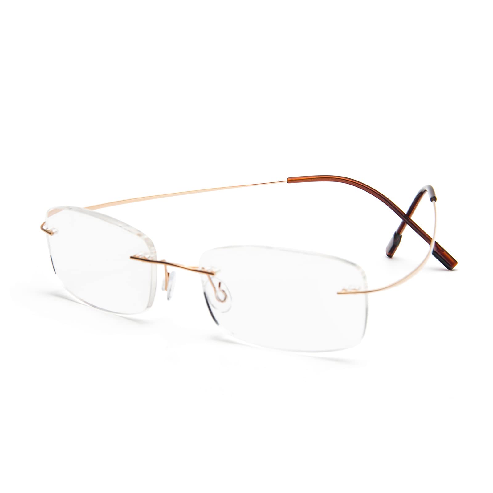 Randlos Lesebrille super Light Titan Lesehilfe für Damen und Herren