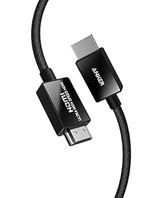 Anker HDMI Cable 8K@60Hz, 6.6FT Ultra High Speed 4K@120Hz 48Gbps Ultra HD, HDMI Cable Support Dynamic HDR,eARC,Dolby Atmos,Compatible with PlayStation 5,Xbox Series X,Samsung TVs