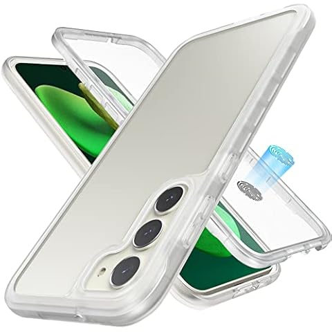 FNTCASE for Samsung Galaxy S23 case: 360 Shockproof Drop Protection Mobile 5G Phone Case Matte Textured TPU Hybrid Phone Cover Tough Bumper Slim Design Sturdy Cases Cover