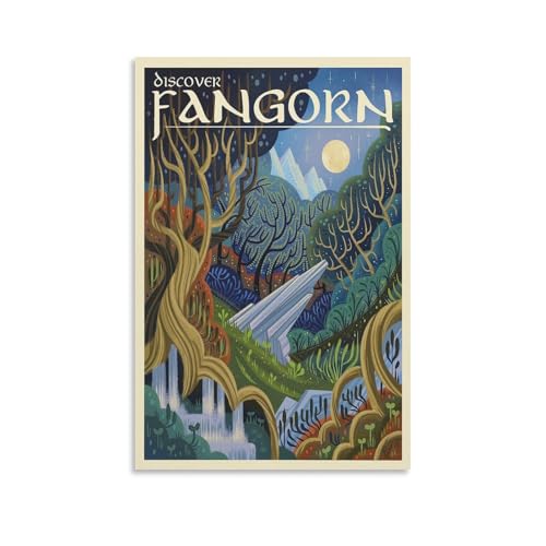 Poster de voyage Fangorn Le Seigneur des Anneaux 60x90cm decoration