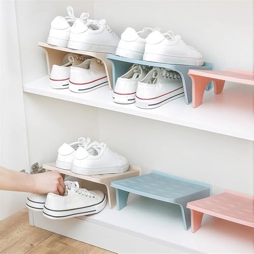 Support à chaussures antidérapant Shoe nizer : design bleu peu encombrant