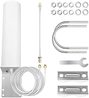 4G LTE Antenna SMA Male Outdoor Antenna Omni-Directional SMA /TS9 Antenna Compatible with 3G 4G Router Modem Waterproof For Router Mobile Hotspot Wireless Home Phone