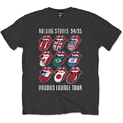 The Rolling Stones Voodoo Lounge Tongues Officiel T-Shirt Hommes Unisexe - Les Beatles, Paul McCartney, John Lennon, RIngo Starr, George Harrison