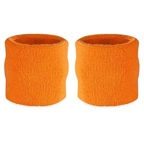 Play2Fit 4 Wristband (2 Pair) Soft Sweatband for All Sport, Stretchable, Sweat Absorbent Supports Wrist Made in India (Orange, 3 Inch) (B07FN22496) Amazon Price History, Amazon Price Tracker