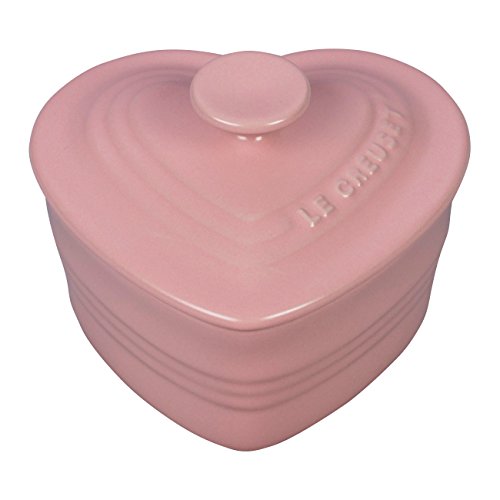Le Creuset Hibiscus Stoneware Covered 8 Ounce Heart Ramekin