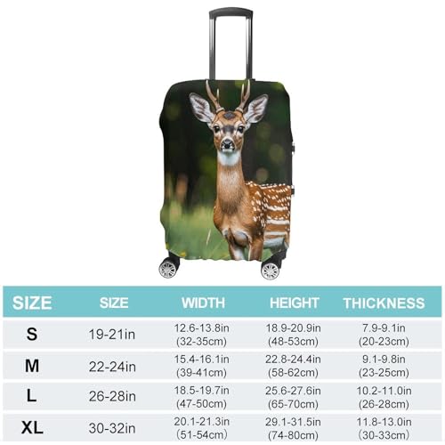Whitetail Deer Fawn Luggage Cover, Elastic Luggage Protector Fits 19-32in Suitcases, Washable & Anti-Scratch Suitcase Cover for Men Women XL2