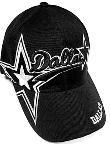 Gorra bordada RMW Dallas City color negro ajustable para hombre miniatura 1