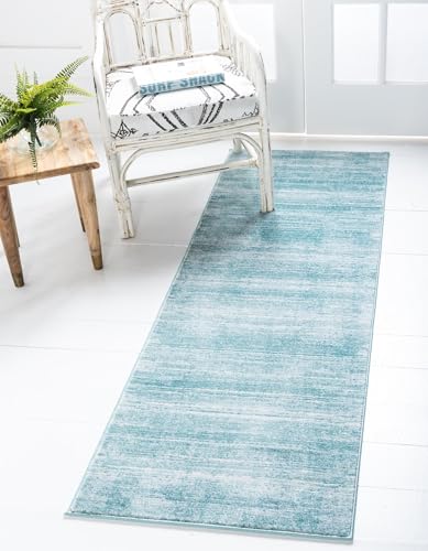 Tapete decorativo Unique Loom 79x244 cm Turquesa/Ivory miniatura 1