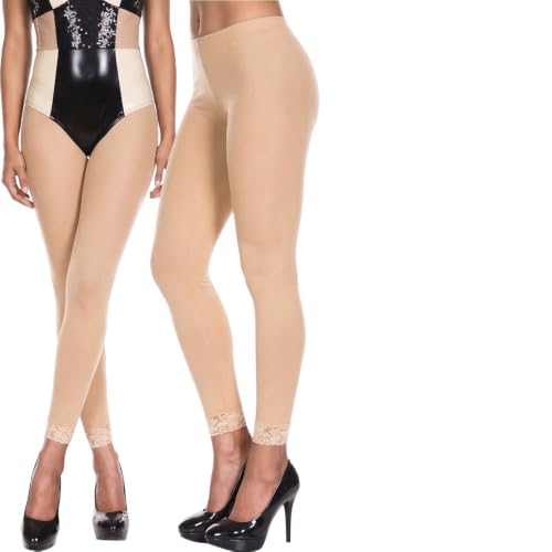Image of ToBeInStyle Women's Opaque Ankle Long Nylon Footless Fun Tights Pantyhose