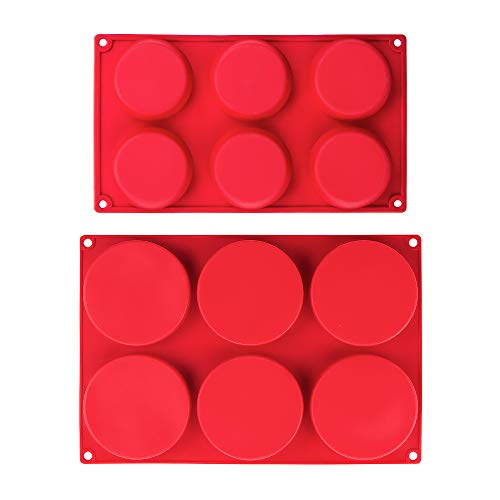 Webake Silicone Molds for 3 Inch and 4 Inch Round Disc Pan