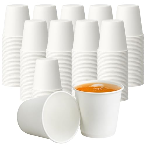 PACKINNO 3 oz Disposable Paper Cups Mouthwash Cups Small Coffee Cups for Bathroom Rinsing Mini Water Drinking Cups for Espresso Samples 200 Pack