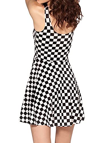 Image of Sister Amy Printed Elastic Sleeveless Shaping Breathable Camisole Skater Dress