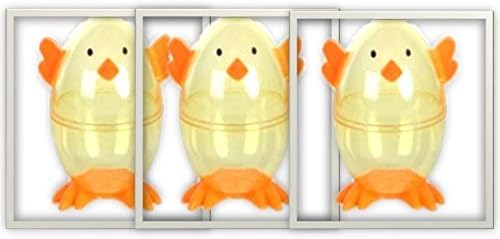 Miniatura 3 de Clear Chick Shaped Easter Eggs 3 Fillable Treat Containers