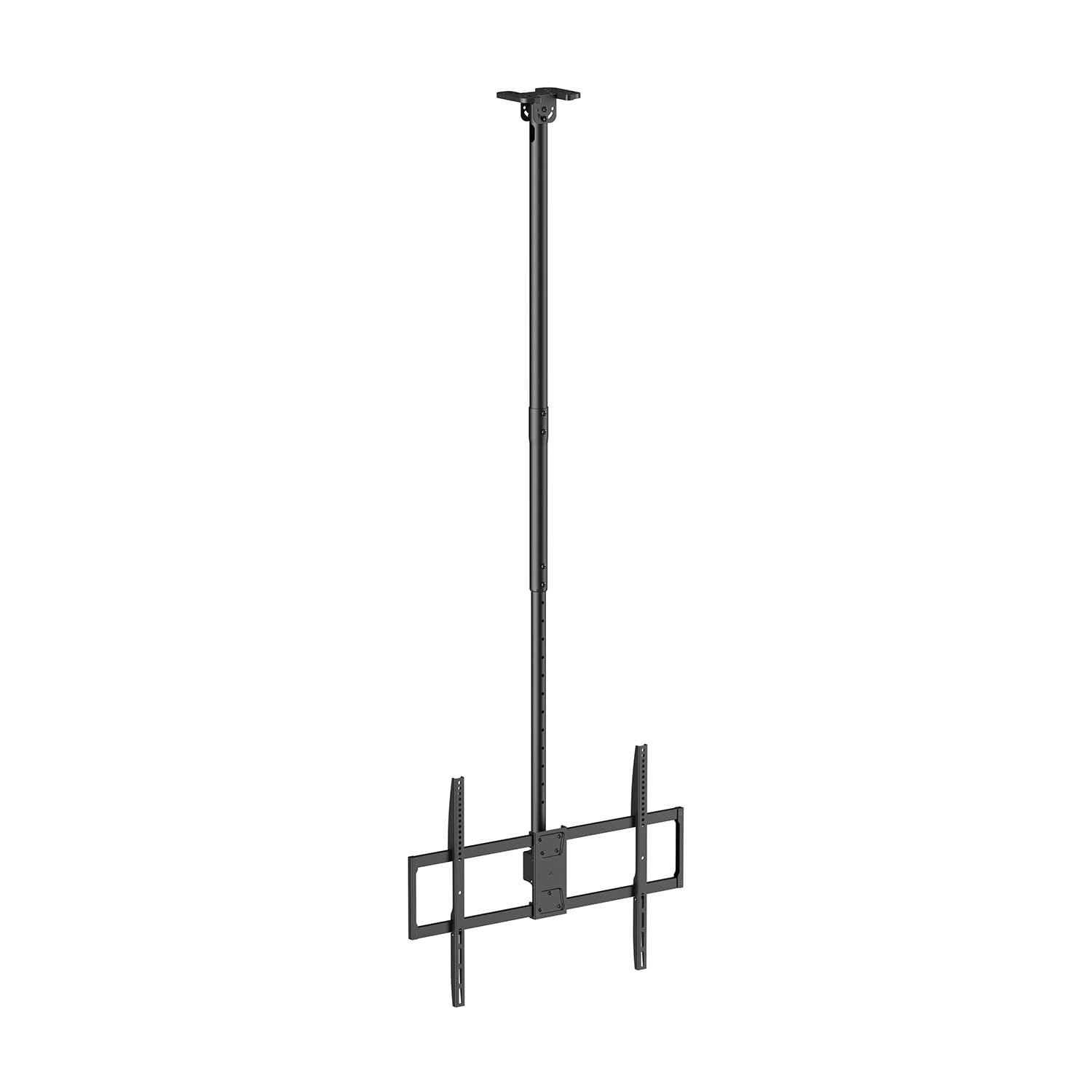AISENS - CT100TSLE-393 - Soporte DE Techo Pro Giratorio, INCLINABLE, Extensible Y NIVELABLE para Monitor/TV 80KG DE 50-100, Negro