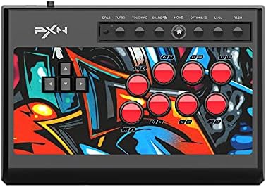 PXN Arcade Stick, X8 Fight Stick Game Controller Joystick Green Axis Mechanical Buttons USB Wired Connection