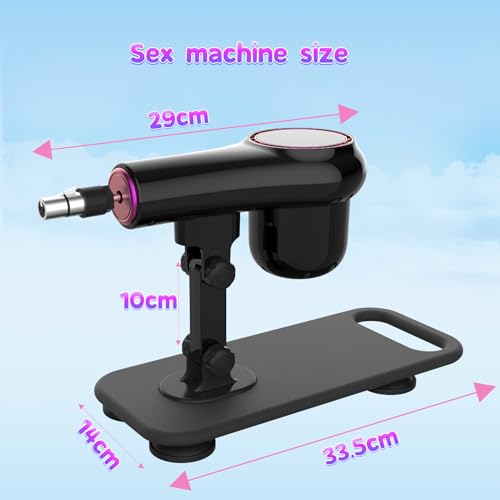 Image of Super Silent Sex Machine Automatic Thrusting Machine Device for Women with 3XLR Connector Attachments for Hands-Free Play, Black