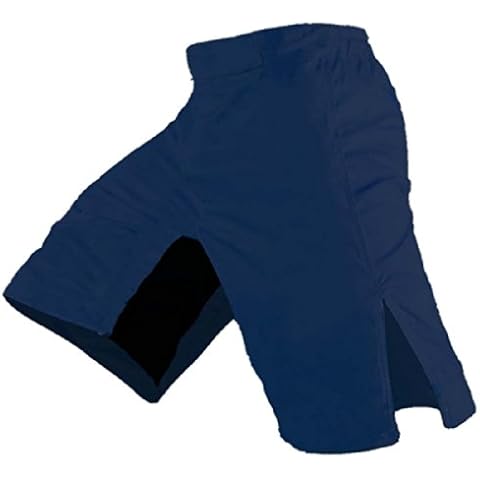 Quality MMA Shorts - Blank No Logo (34, Navy) Cover