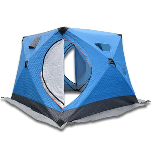 Abri de pêche sur glace portable pop-up d'hiver cabane bleue outdoor - 2