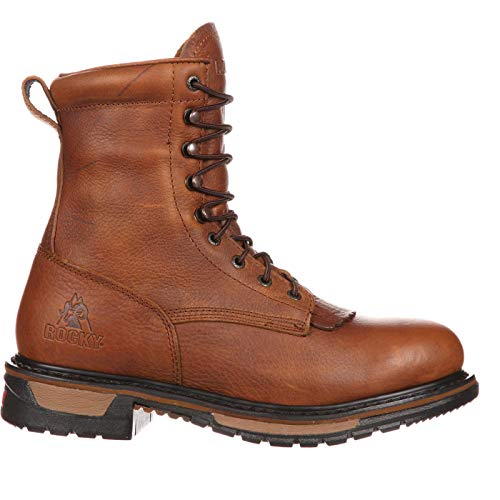 ROCKY Original Ride Lacer Waterproof Western Boots, Tan Pitstop, Size 10.5(ME)