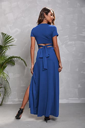 Image of MESLIMA Two Piece Dresses Sets for Women Summer Boho Maxi Dresses