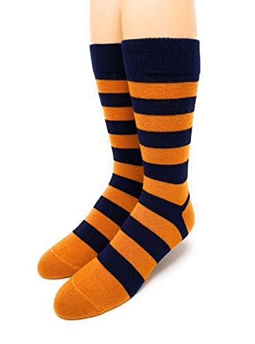 Image of WARRIOR ALPACA SOCKS - Fresh Classic Rugby Stripe - Alpaca Wool Dress Socks