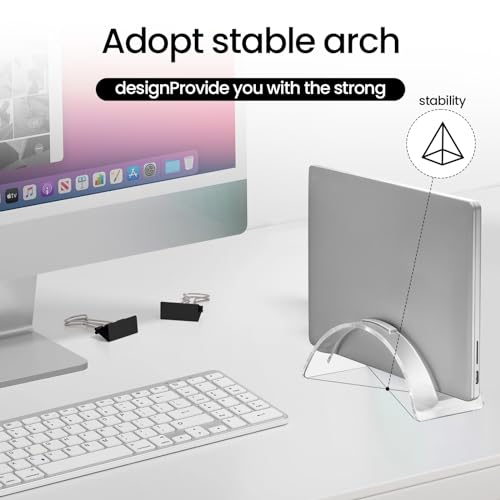 Soporte Vertical Acrílico Transparente para Laptop miniatura 3