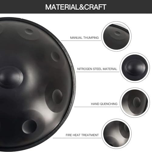 Handpan Drum Instrument 9 notas 18 pulgadas D menor miniatura 3