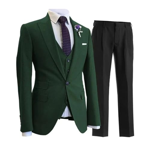 Men's Fashion 3-Piece Suit Slim Fit Blazer Vest Pants Perfect for Business Wedding