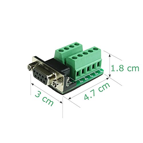 Sysly Db9 Male And Db9 Female D-Sub Adapter Plate Connector Rs232 Serial To Terminal Board Signal Module #TOP3