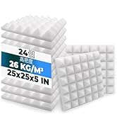 Amazon | Arrowzoom 吸音材 【室内装飾・DIY】 白 24枚セット 25×25