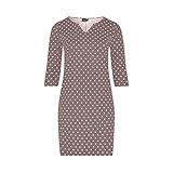  Damen Kleid OPHILIA Elegantes Lagen Look Long Shirt Plus Size Taupe 46, Größe:46