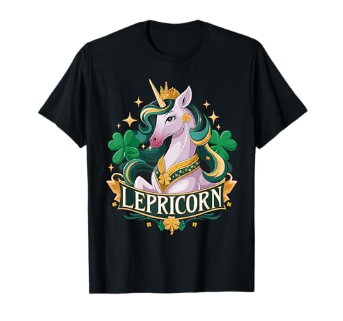 Lepricorn Girls Saint Pattys Unicorn St Patricks Day Toddler Maglietta