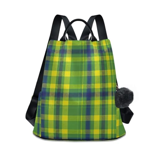 Sac à dos tendance vert jaune bleu pour les sorties femme