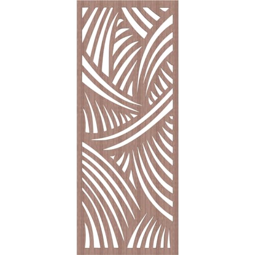 Image of 19 3 /8 inchW x 49 3 /8 inchH x 3 /8 inchT Chester Decorative Fretwork Wood Wall Panels, Walnut