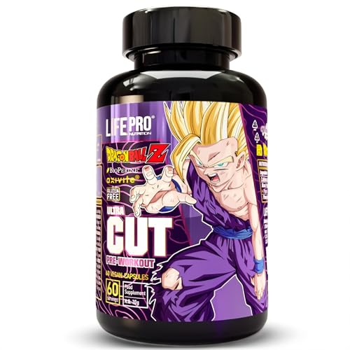 Life Pro Ultra Cut Preworkout Dragon Ball Z Edición 60 Vegancaps - Preentreno y Quemagrasas con Cafeí­na, Fenilcapsaicina y BioPerine® para Aumentar Energí­a y Metabolismo