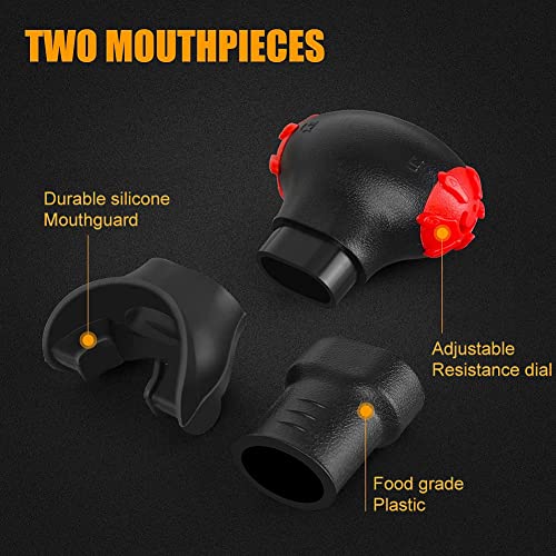 Longademhalingstrainer, oefenapparaat, spirometer, inspiratoire expiratoire spier-oefenmachine, RMT-therapie, ademhalingstraining voor astma, COPD, atleten - Afbeelding 3