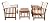 SAFAVIEH Outdoor Collection Rocklin Natural/ Beige 4-Piece Conversation Patio Set with Cushions