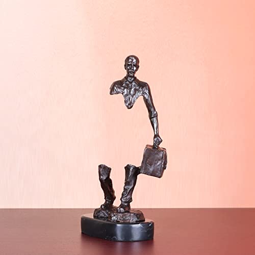 Nileebuker Famous Sculpture Bronze Traveler Man Statue Bruno Catalano Abstract Art Replica Home Decor Collectible Figurine 12.8" H #TOP2