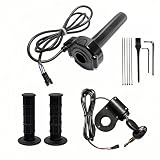 Surron Throttle for Ridstar Q20, Full Twist Throttle with Rolling Bearing, Plug and Play Ebike Throttle with Ignition Switch Compatible with Ridstar Q20/Q20Pro/H20 Electric Dirt Bike (Black)