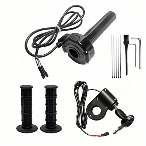 Surron Throttle for Ridstar Q20 Full Twist Throttle with Rolling Bearing Plug and Play Ebike Throttle with Ignition Switch Compatible with Ridstar Q20/Q20Pro/H20 Electric Dirt Bike (Black)