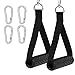 CHIFOOM 2PCS Mango de Resistencia para Ejercicios, 4PCS Mosquetón, Nylon Cuerda Tríceps Manija, Mango de Espuma, Fitness para Yoga, Gimnasio, Equipo de Entrenamiento a Atleta, Instructor de Fitness