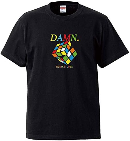 Amazon Chatte Noir Tシャツ メンズ 半袖 おしゃれ Damn ルービックキューブ アメリカン ロゴ クルーネック Uネック ユニセックス 男女兼用 プリントtシャツ Tシャツ カットソー 通販