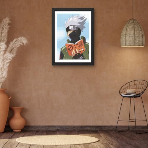 Image of CRAFT QUEST Naruto Anime Laminated Posters with Frame Painting For Anime Naruto Fans Wall Decor, Home Decor with Matt Black Frame (14 Inches x 10 Inches)